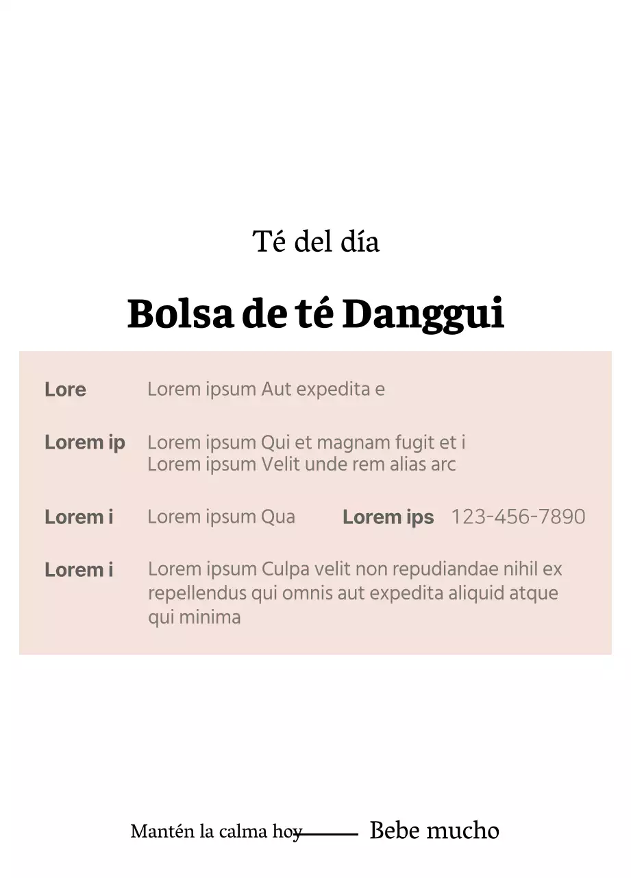 Bolsitas de té danggui tradicionales con una emotiva imagen circular