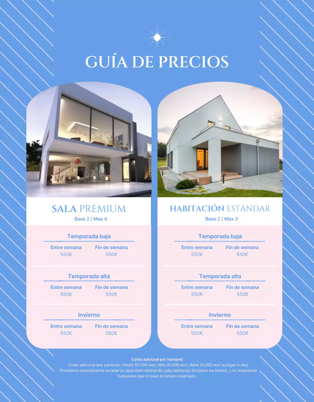 Cómo reservar una villa con piscina en la que contrasten el rosa pálido y el azul frío