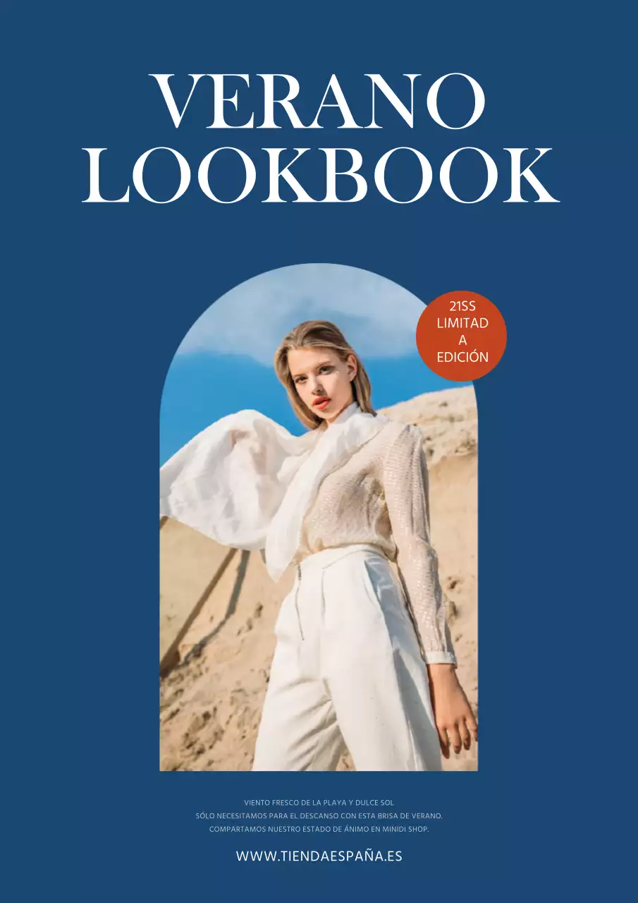 Lookbook de verano sencillo y sofisticado con toques azules y marrones