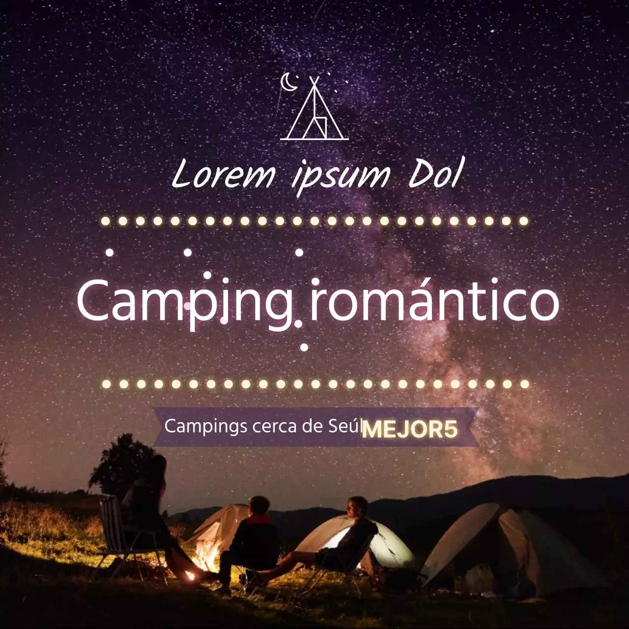 Morado degradado foto de fondo romántico camping