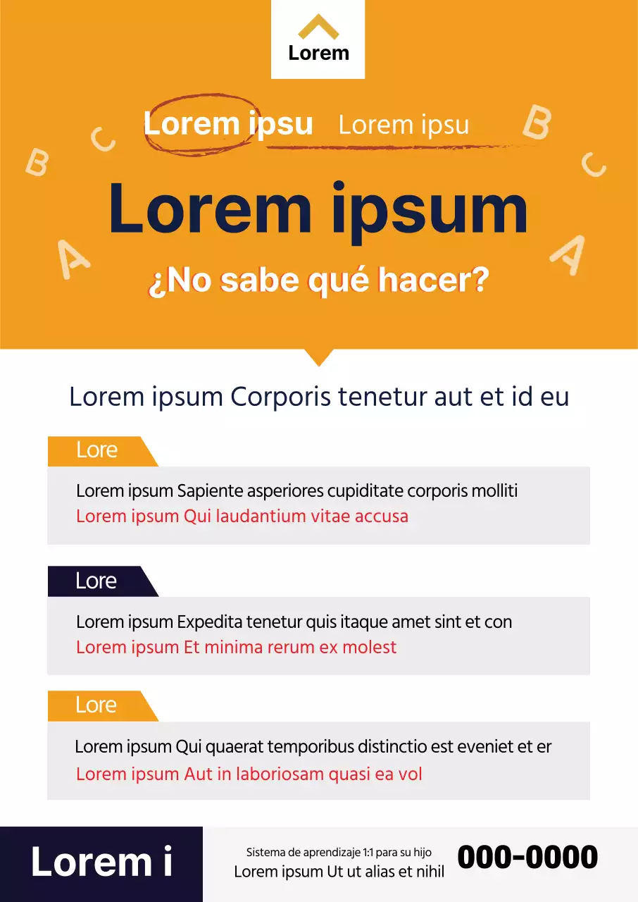 Anuncie su escuela en letras amarillas