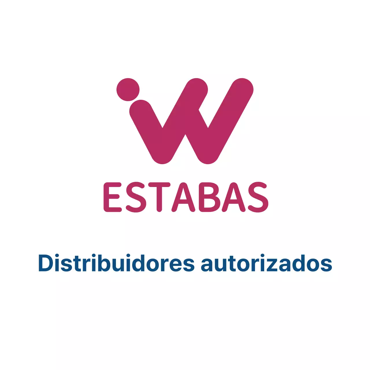 Promocione la certificación de distribuidor autorizado con el logotipo de la marca y texto en morado y azul marino.