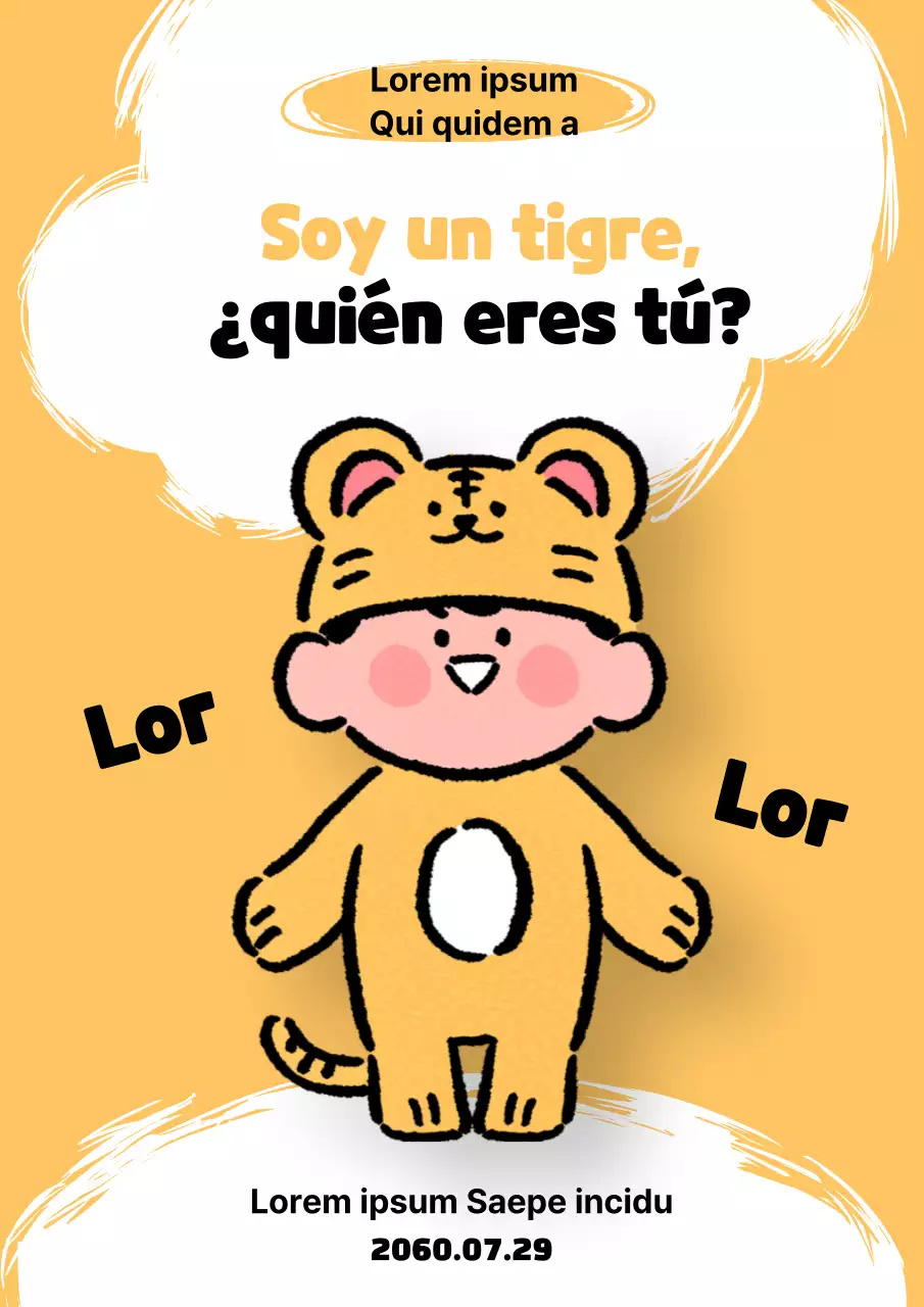 Promociona el Día Internacional del Tigre con un simpático tigre amarillo