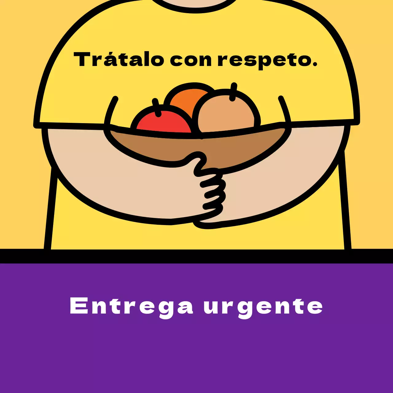 Adhesivo cuadrado de envío