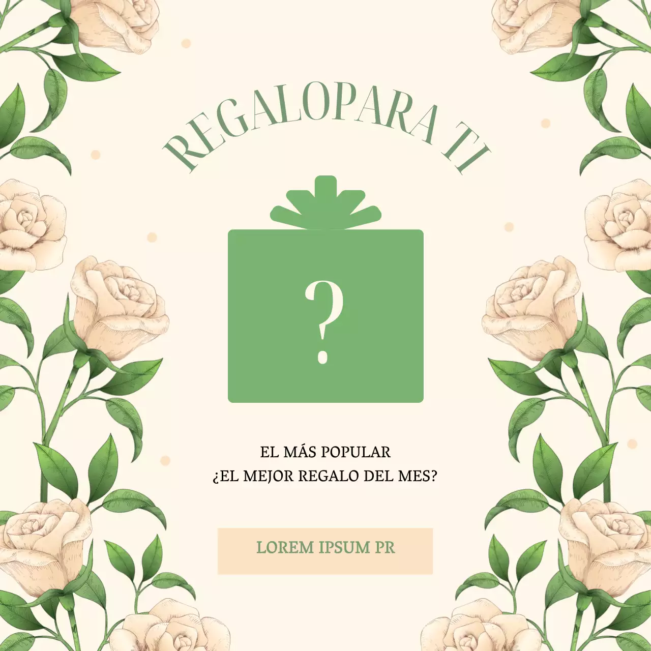 Un concepto floral en beige y chartreuse Flor del mes