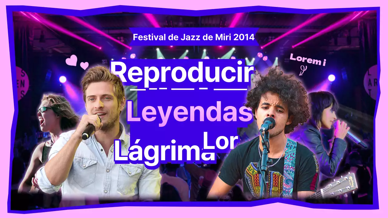 Rosa Azul Tema de concierto con luces de colores y concepto de retrato