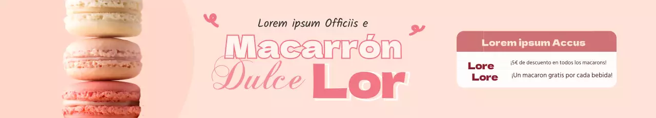 Promociona postres bonitos destacando fotos rosas