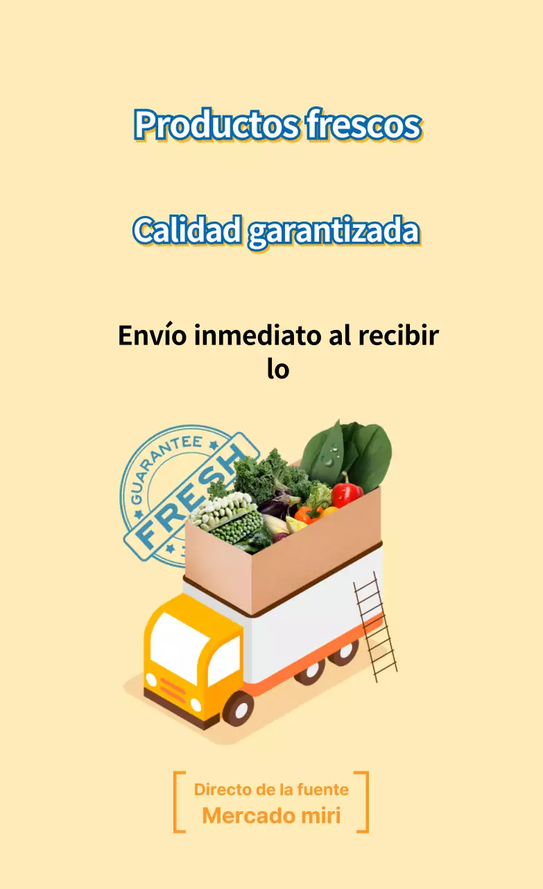 Adhesivo amarillo para productos frescos