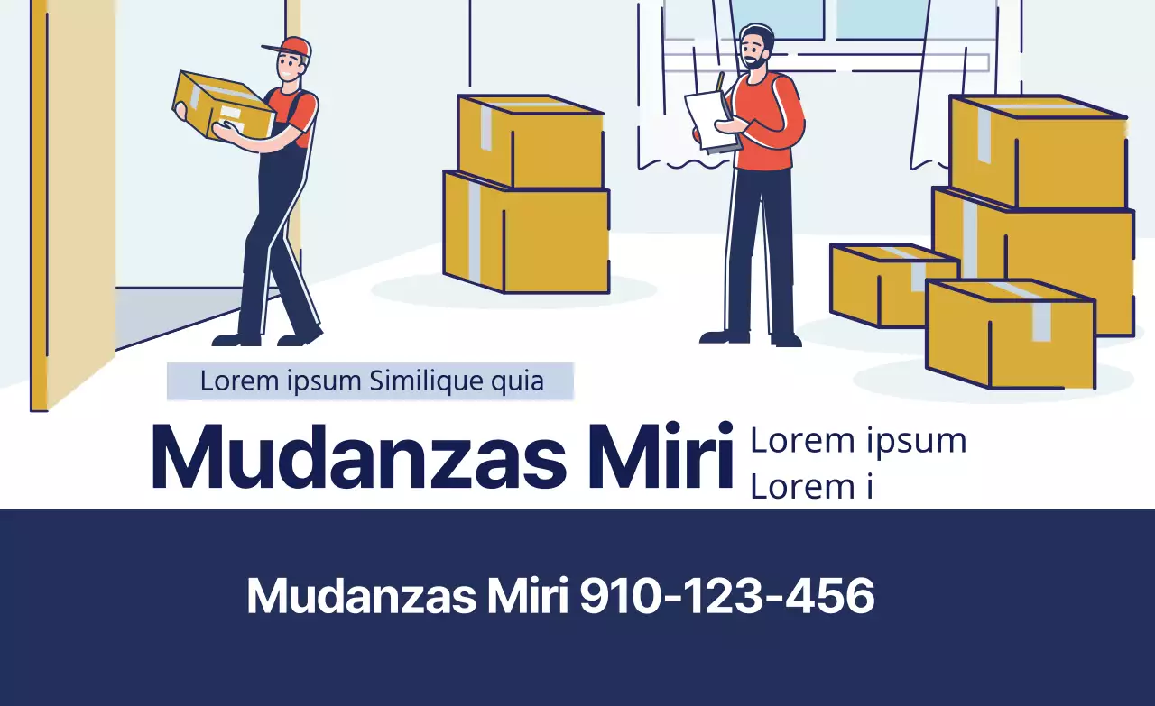 Ilustración Azul Neat Yongdal Moving Promotion