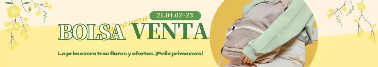 Yellow Green Photo Highlight Neat Spring Bags Promueva un evento de venta