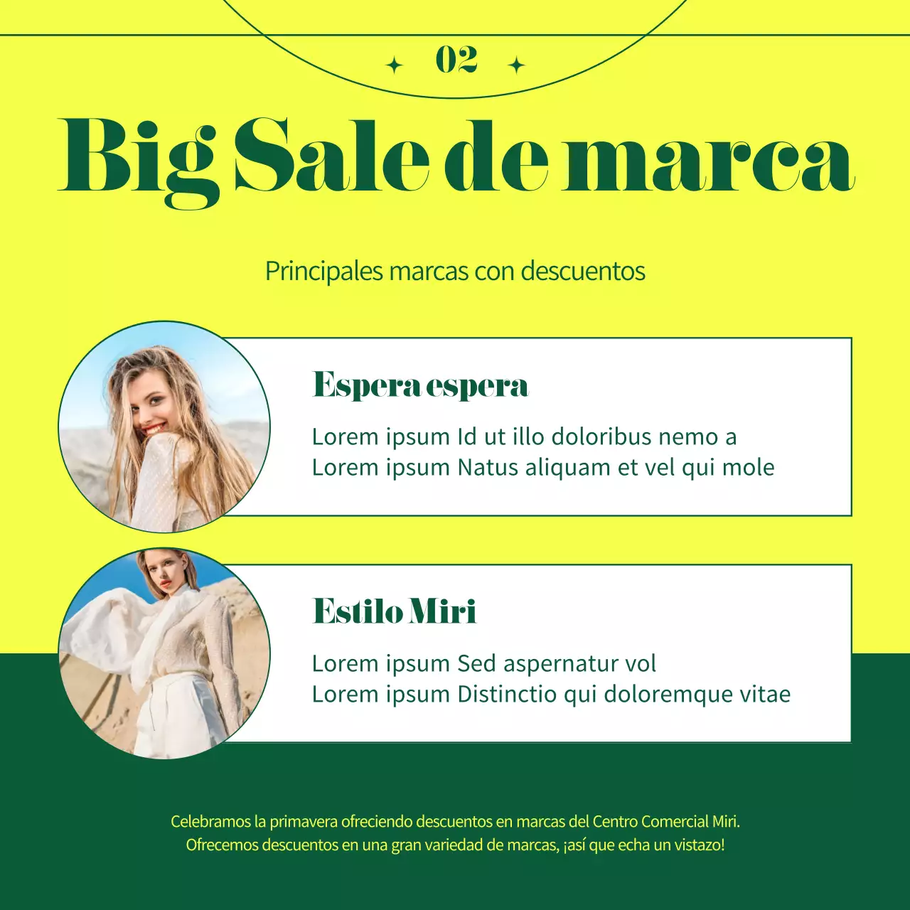 Un evento primaveral en un centro comercial verde y fresco