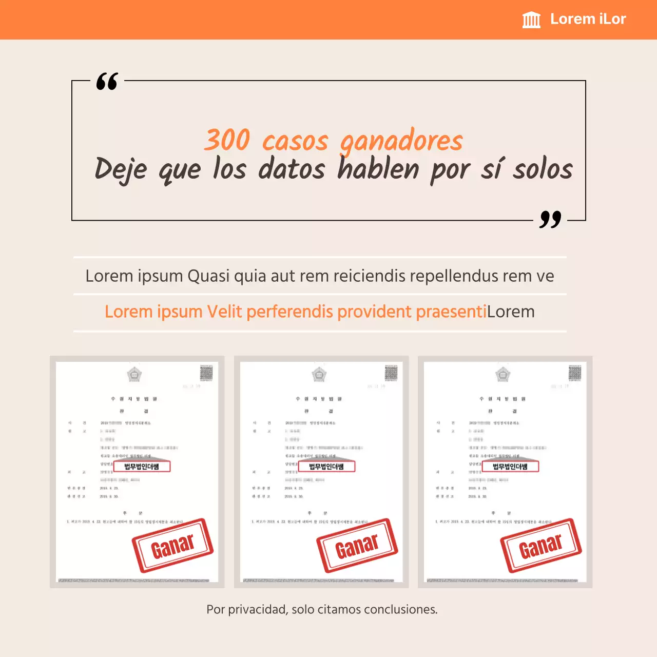 Tarjeta beige-naranja de asesoramiento jurídicoNoticias