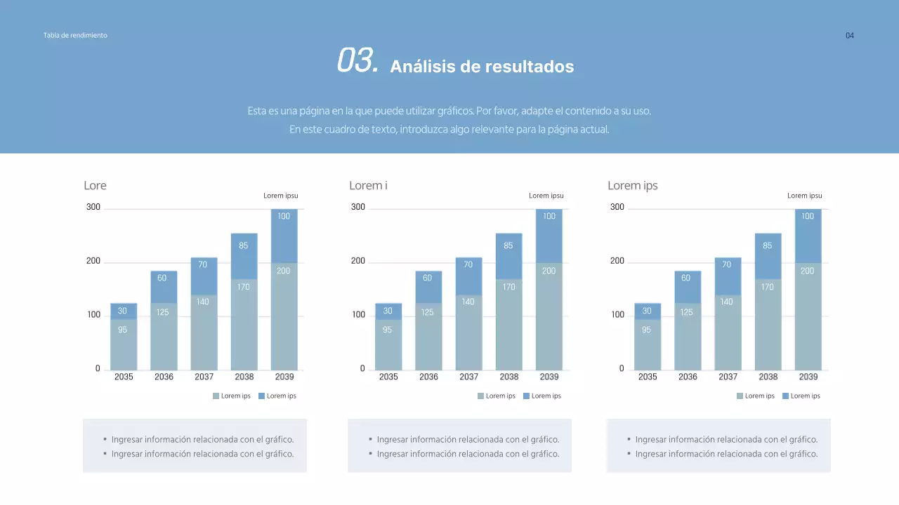 Anuncios grises y azules de resultados empresariales del primer semestre