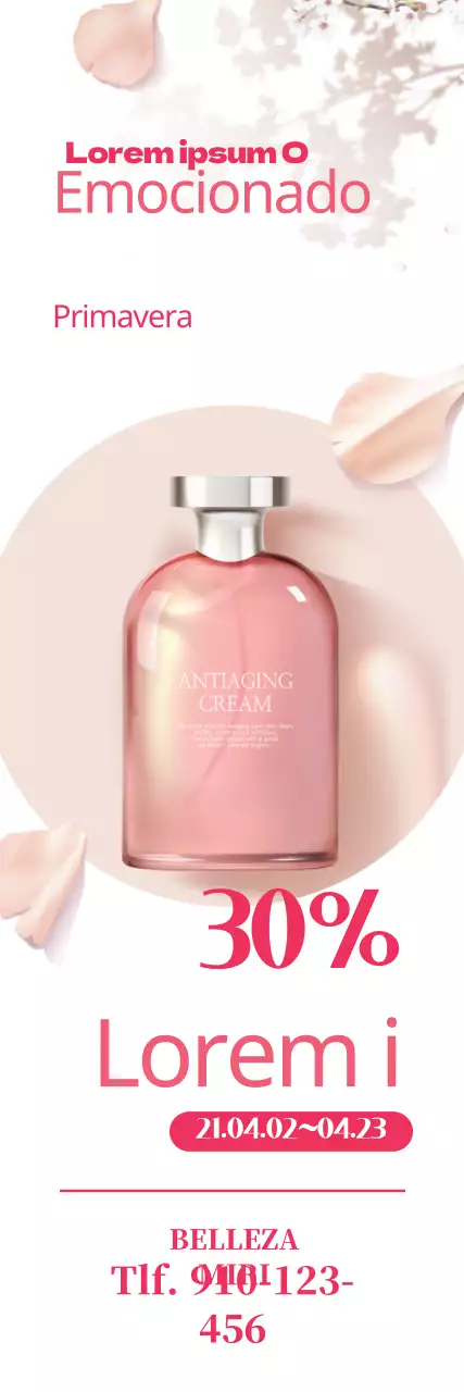 Evento de venta de cosméticos de primavera Neat Pink Photo Highlight