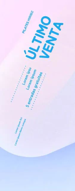 Promocione su evento de Pilates con un emotivo fondo gráfico en 3D