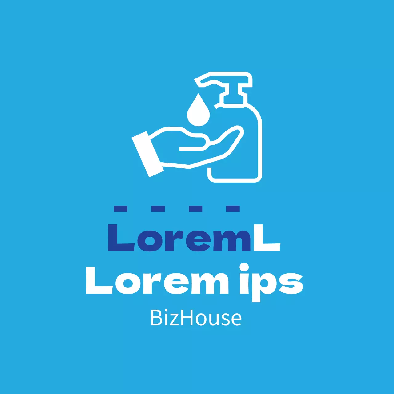 Instrucciones de uso del desinfectante de manos corona azul ilustrado