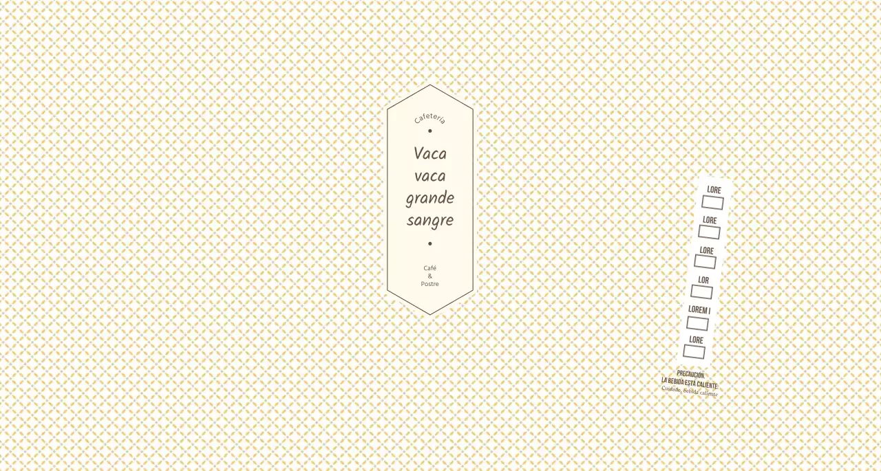 Diseño sencillo en amarillo claro y marrón para una cafetería conceptual