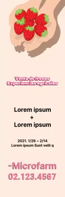 Experiencia en una granja de fresas beige