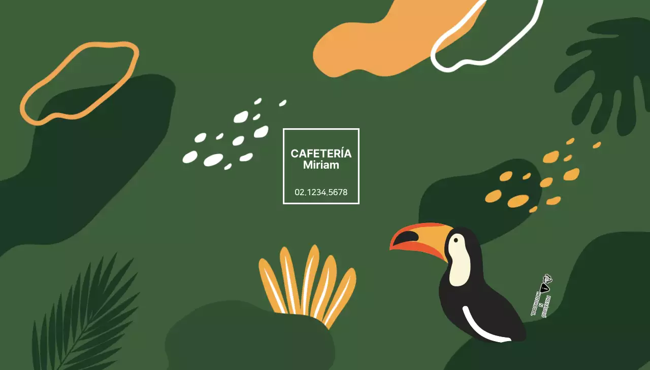 Café brasileño verde ilustración Portavasos para una cafetería