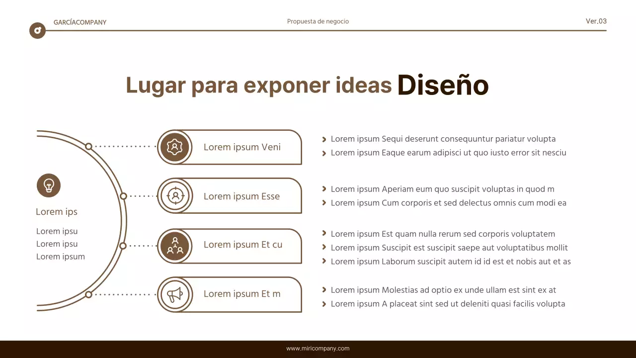 Informe de resaltado de texto sencillo en marrón y blanco