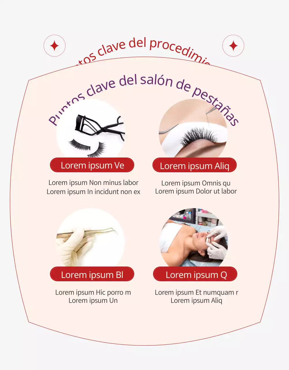 Promover unas bonitas extensiones de pestañas en rosa (página detallada)