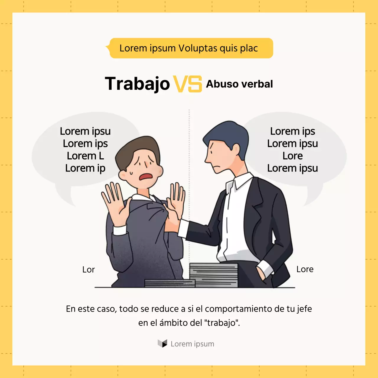 Guía minimalista en blanco y amarillo de asesoramiento en Derecho laboral
