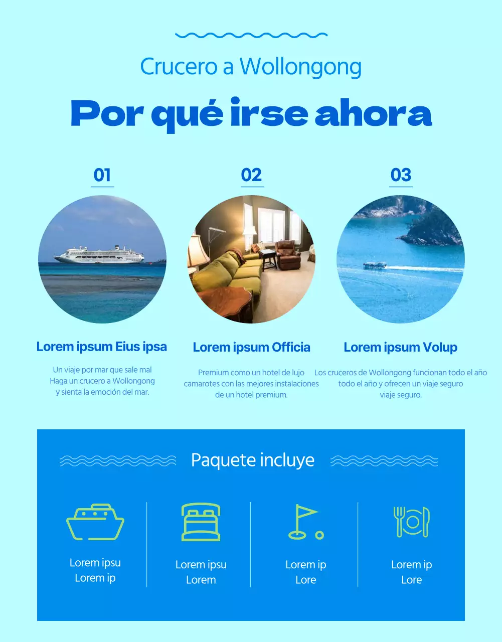 Crucero a Wollongong en colores fríos