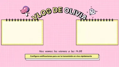 Última página de suscripción a YouTube en un marco de diario con un fondo de cuadros rosas