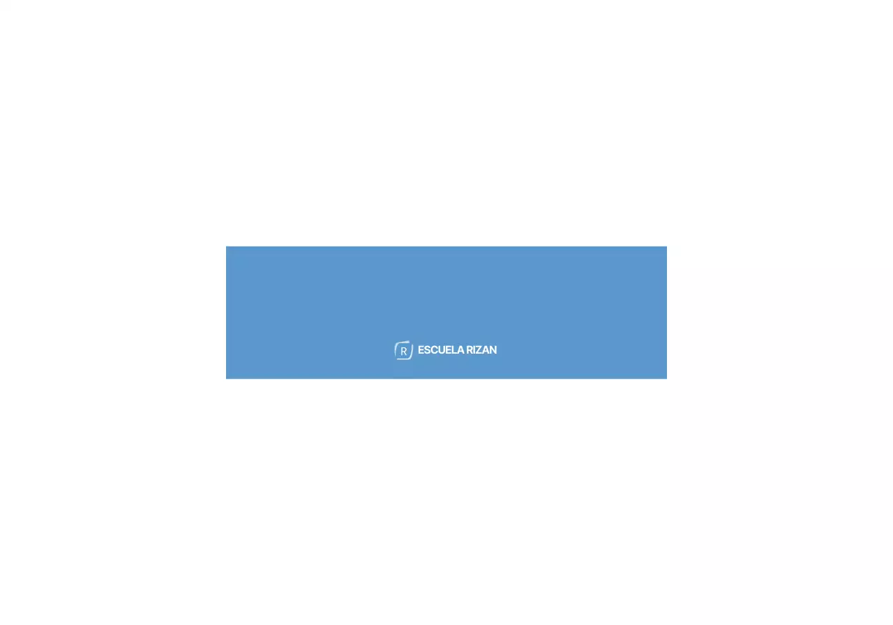 Texto e imágenes sencillas en azul claro para promocionar la academia Lizian School.