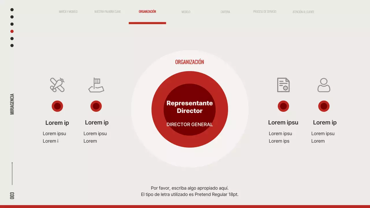 Slip de marca de tendencia en rojo y blanco