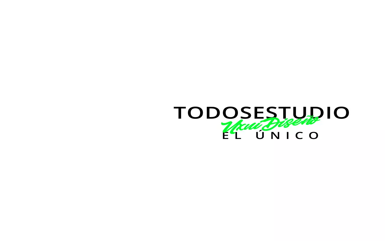 Diseño de un logotipo textual para un estudio de diseño en verde lima fluorescente y negro
