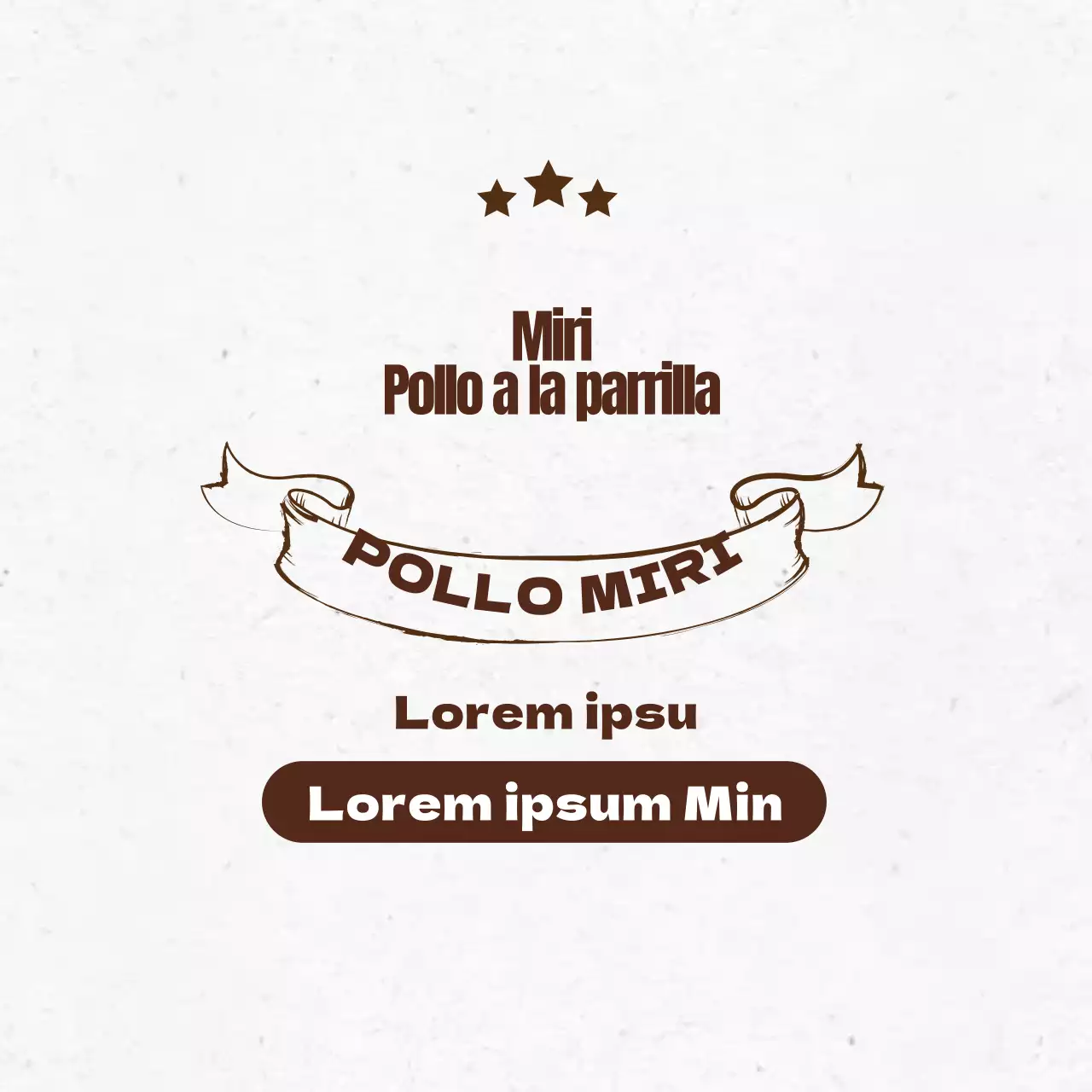 Letras marrones destacan restaurante vintage promocionando pollo kang chung