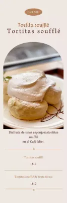 Precios de menús de cafetería con marcos sentimentales y caligrafía