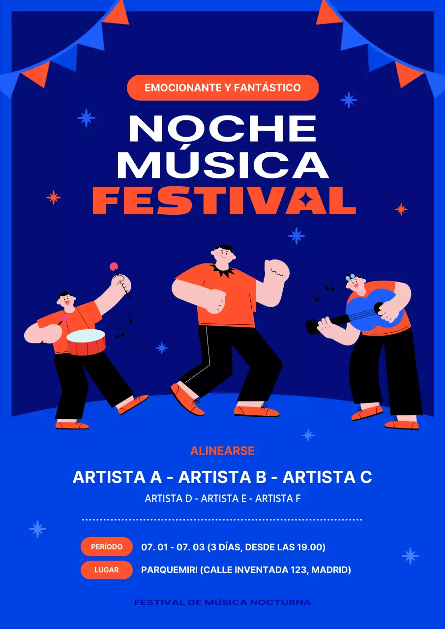 Programa del Festival de Música Noches de Verano Azul y Rojo