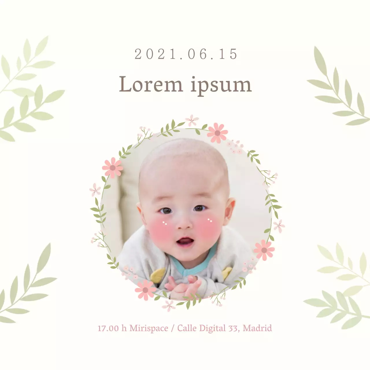 Invitación sencilla a una fiesta en piedra