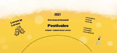 Espuma amarilla ilustración fiesta de la cerveza artesana