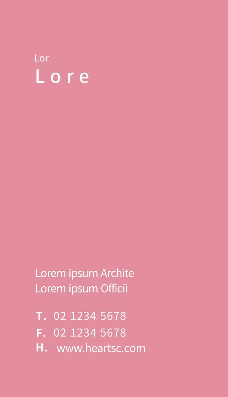 Limpia tarjeta de visita de hospital de maternidad con ilustración rosa