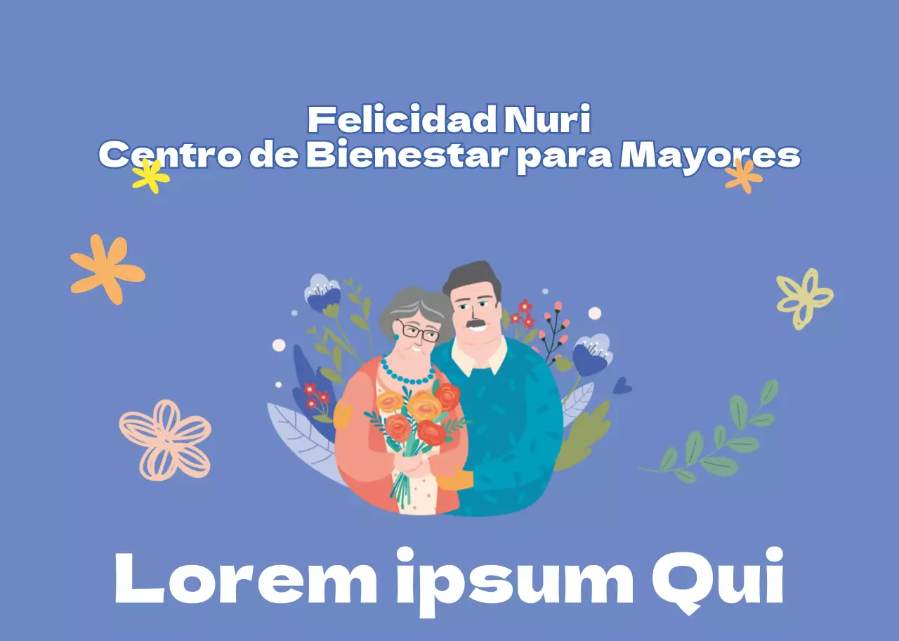 Personaje morado ilustración sala de estudio promoción