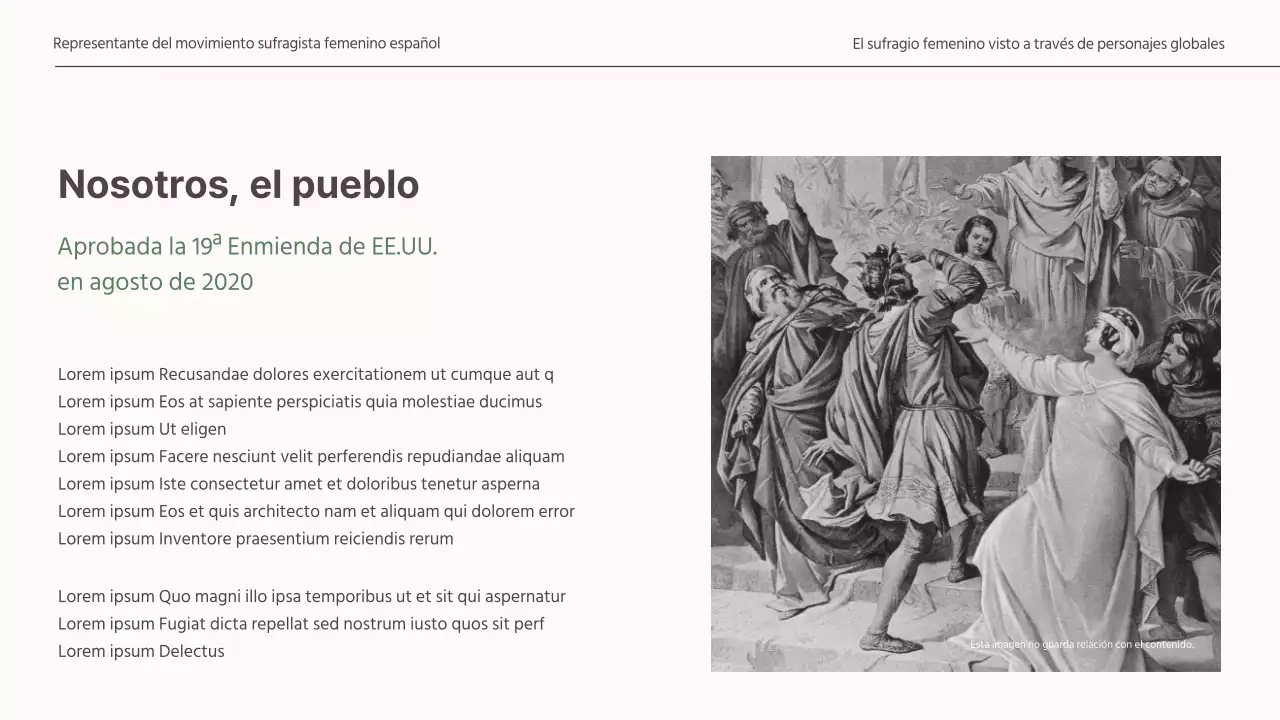  Presentación de un concepto atenuado para una tarea global sobre el sufragio femenino