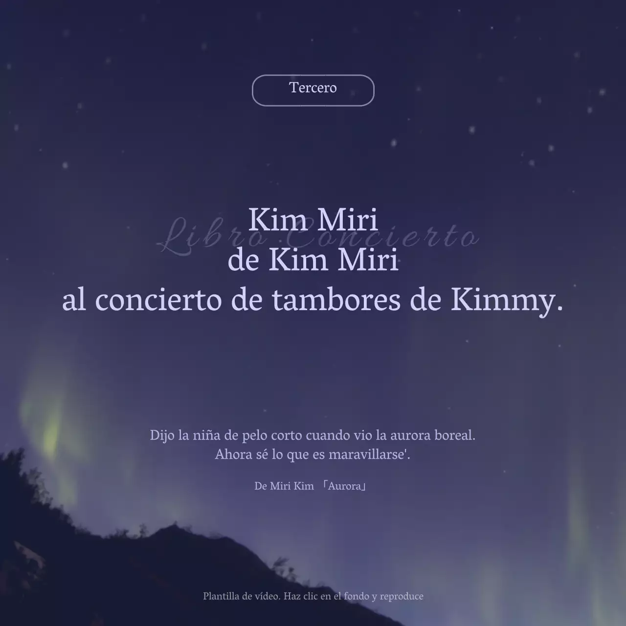 Una promoción del libro púrpura y emotiva