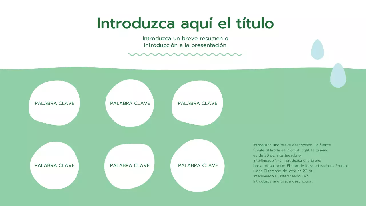 Un verde fresco, presentación psicológica redondeada