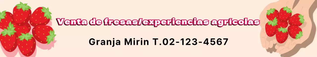 Experiencia en una granja de fresas beige