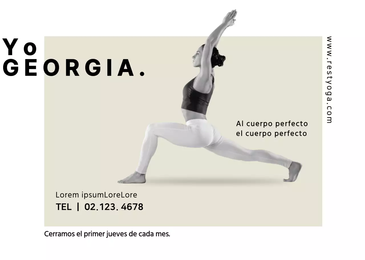 Transparencias promocionales de yoga fotográfico en blanco y negro