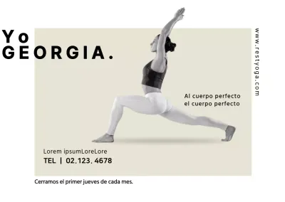 Transparencias promocionales de yoga fotográfico en blanco y negro