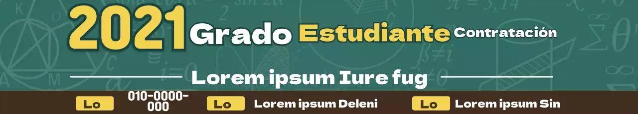 Pizarra con letras verdes Reclutamiento de alumnos para la escuela.