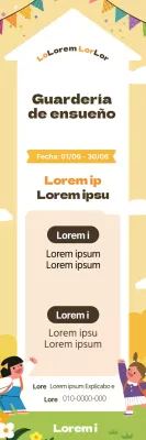 Amarillo ilustración lindo jardín de infantes promoción de la contratación