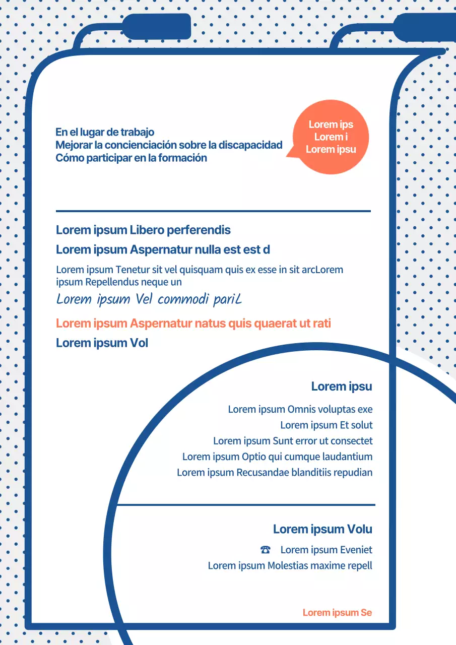 Silla de ruedas con líneas azules Cartel de sensibilización sobre la discapacidad en el lugar de trabajo