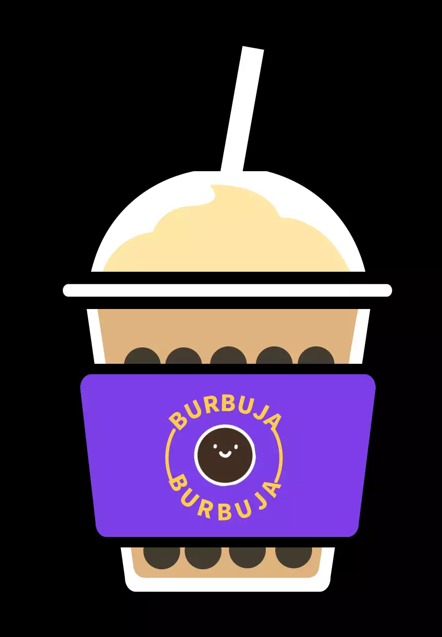 Llavero Acrílico Copa de Hielo Café Bubble Tea Púrpura