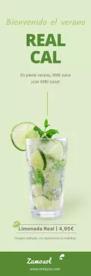 Banderola de limonada verde de verano