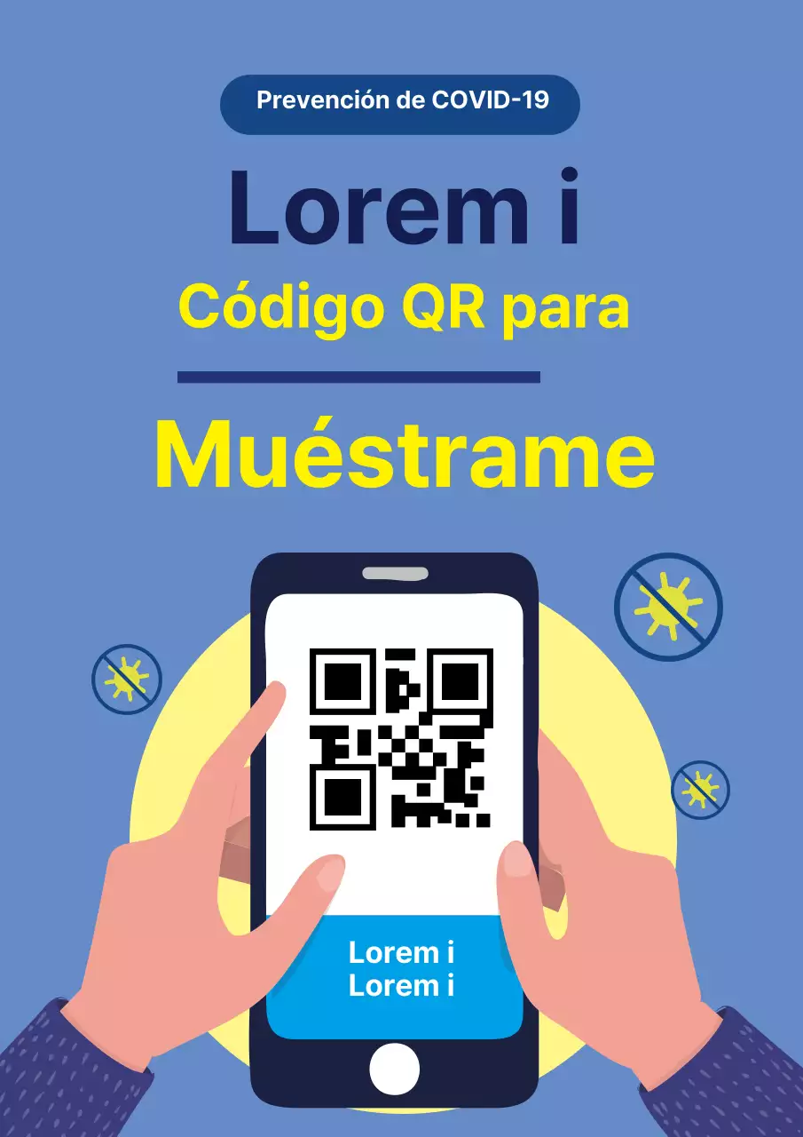 Pulcras etiquetas azules ilustradas de registro de coronavirus